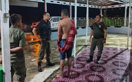 Satpol PP Barsel Amankan Pria Diduga Ganggu Ketertiban Warga di Desa Pamait
