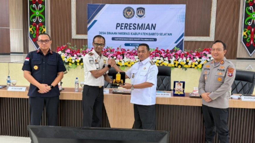 Peresmian Desa Binaan Imigrasi dan Eazy Passport, Wabup Barsel Perkuat Pengawasan Keimigrasian