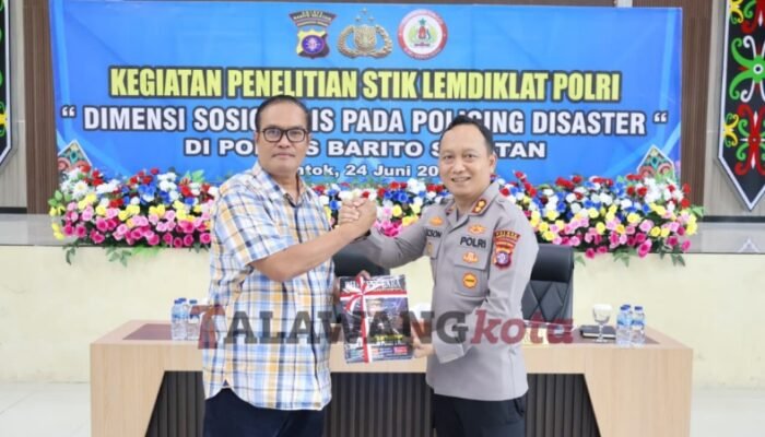 Polres Barsel Jadi Lokasi Penelitian STIK Lemdiklat Polri, Bahas Dimensi Sosiologis Penanggulangan Bencana