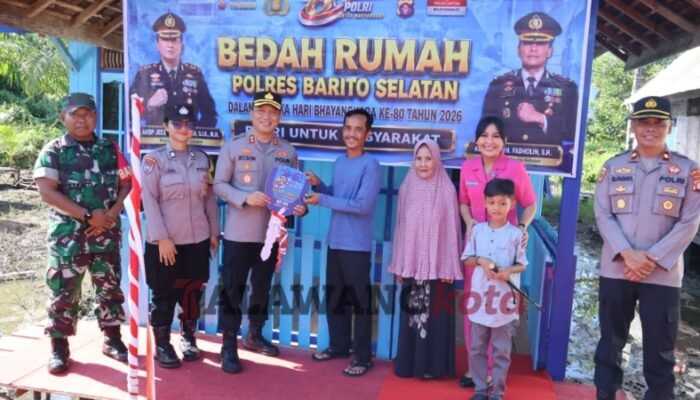 Bakti Sosial Polres Barsel Berbuah Hunian Layak bagi Keluarga Ahmad Taufik Alias Pepeng